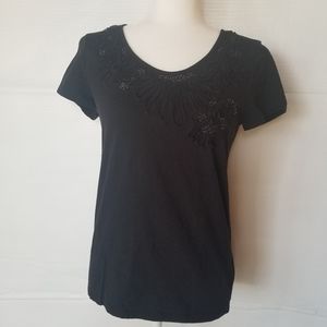 WHITE STAG WOMENS BEADED DETAIL BLOUSE